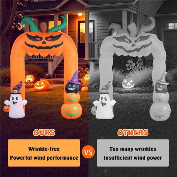 New 11 FT(H) x 8.5 FT(L) Giant Halloween Inflatables Archway, Halloween - Picture 5 of 8